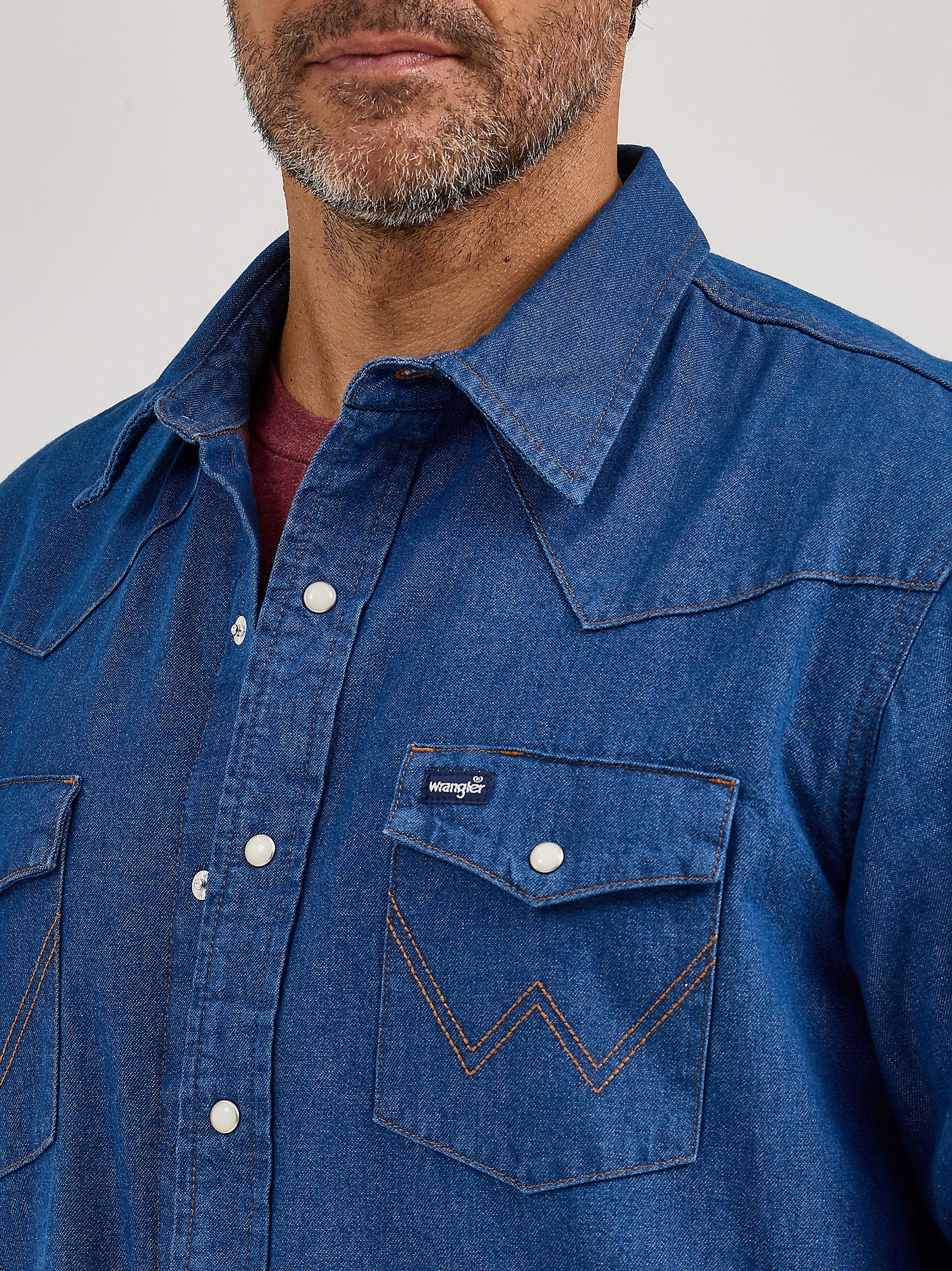 Wrangler Flannel Lined Denim Men's Snap Up - Image 6