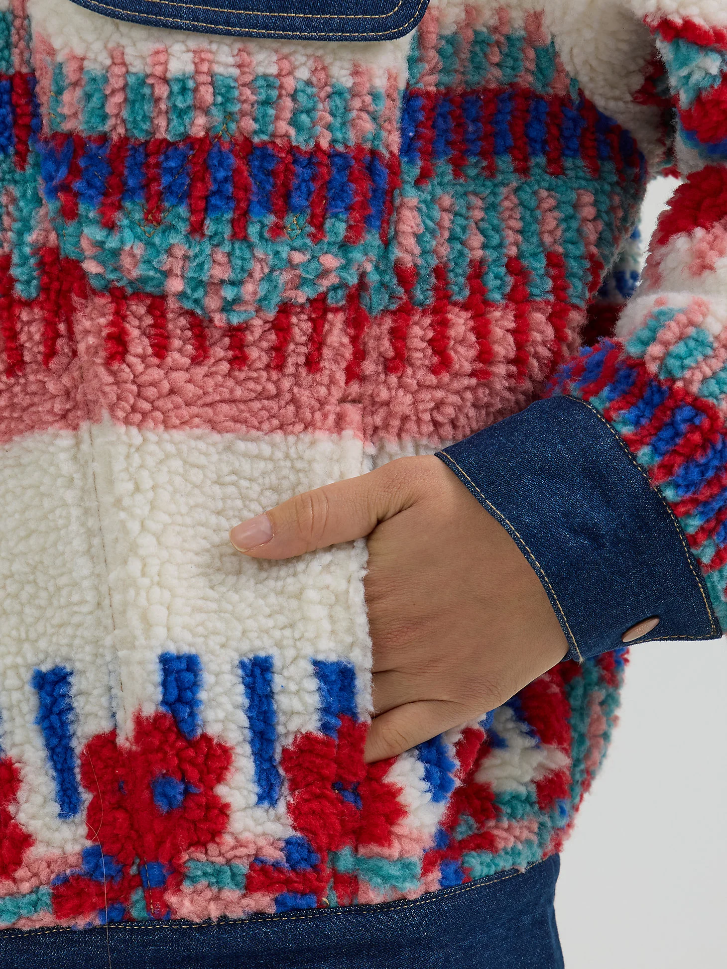 Wrangler Fun Floral Sherpa Trucker Jacket - Image 5
