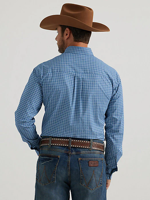 Wrangler George Strait Stony Blue Men's Shirt - Image 3