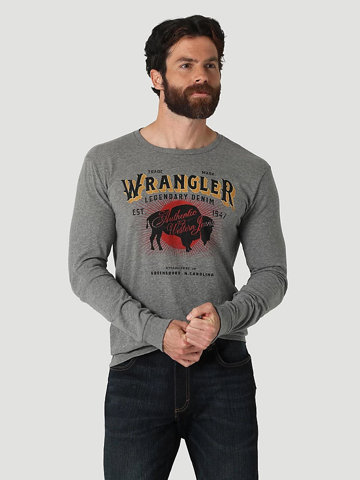 Final Sale ✨Wrangler Heritage Men's Long Sleeve T-Shirt - Image 2