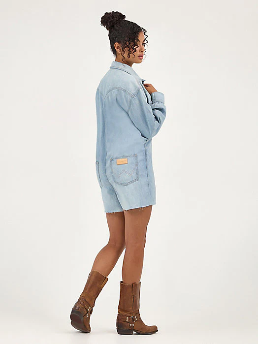 Wrangler Punchy Snap Up Romper - Image 3