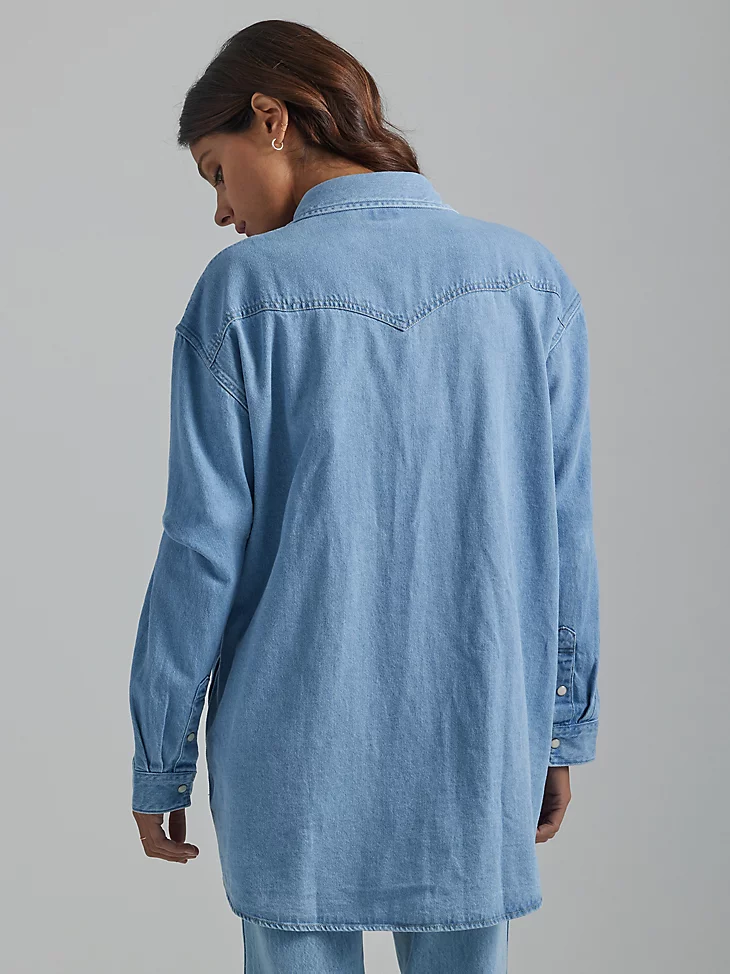 Final Sale ✨Wrangler Jada Oversized Denim Shirt - Image 6