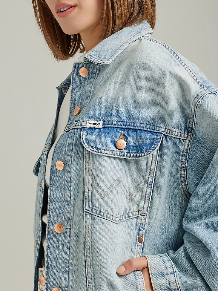 Sale ✨Wrangler Jess Jumbo Trucker Jacket Sky - Image 2