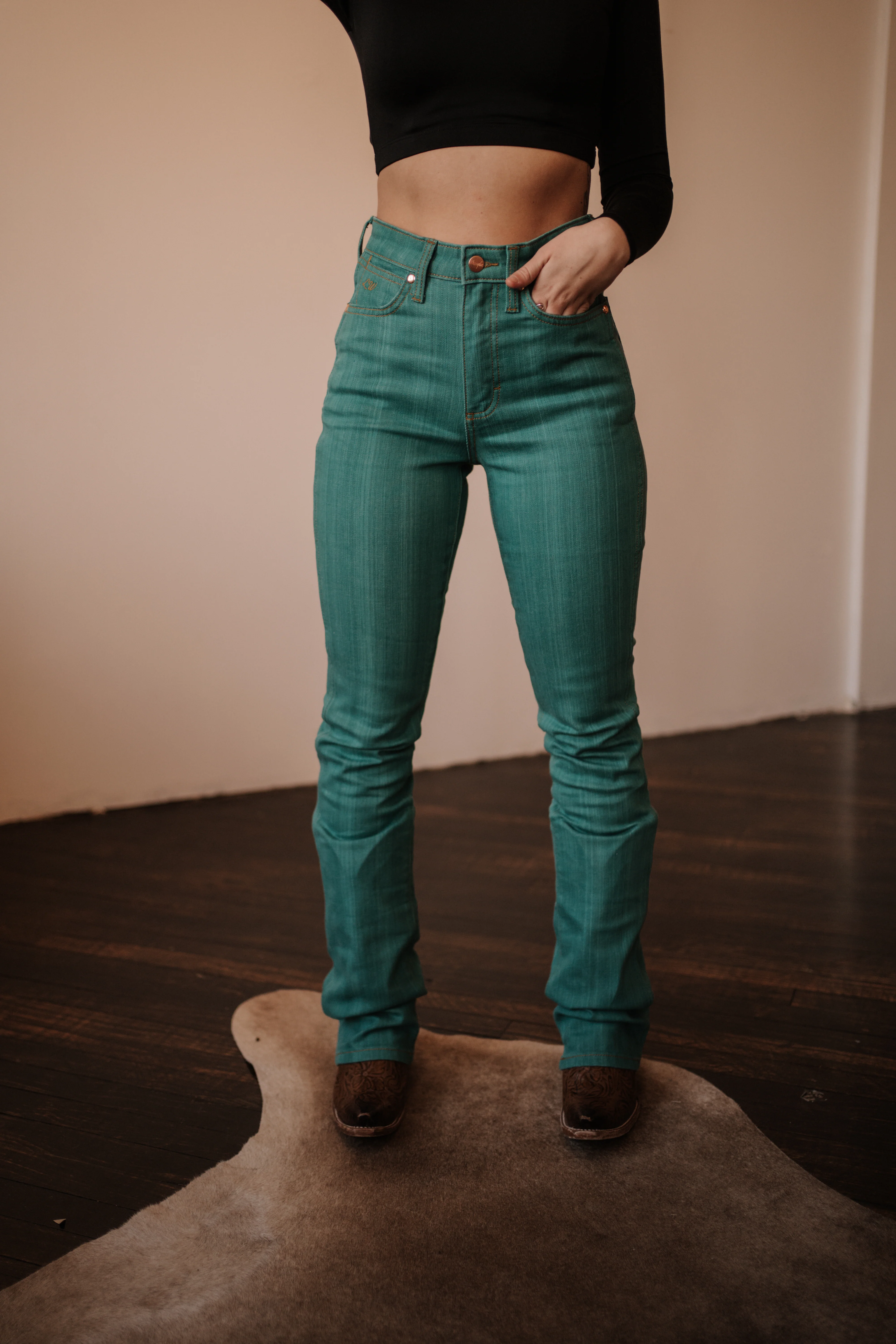 Wrangler Lainey Boot Hugger Turquoise - Image 3