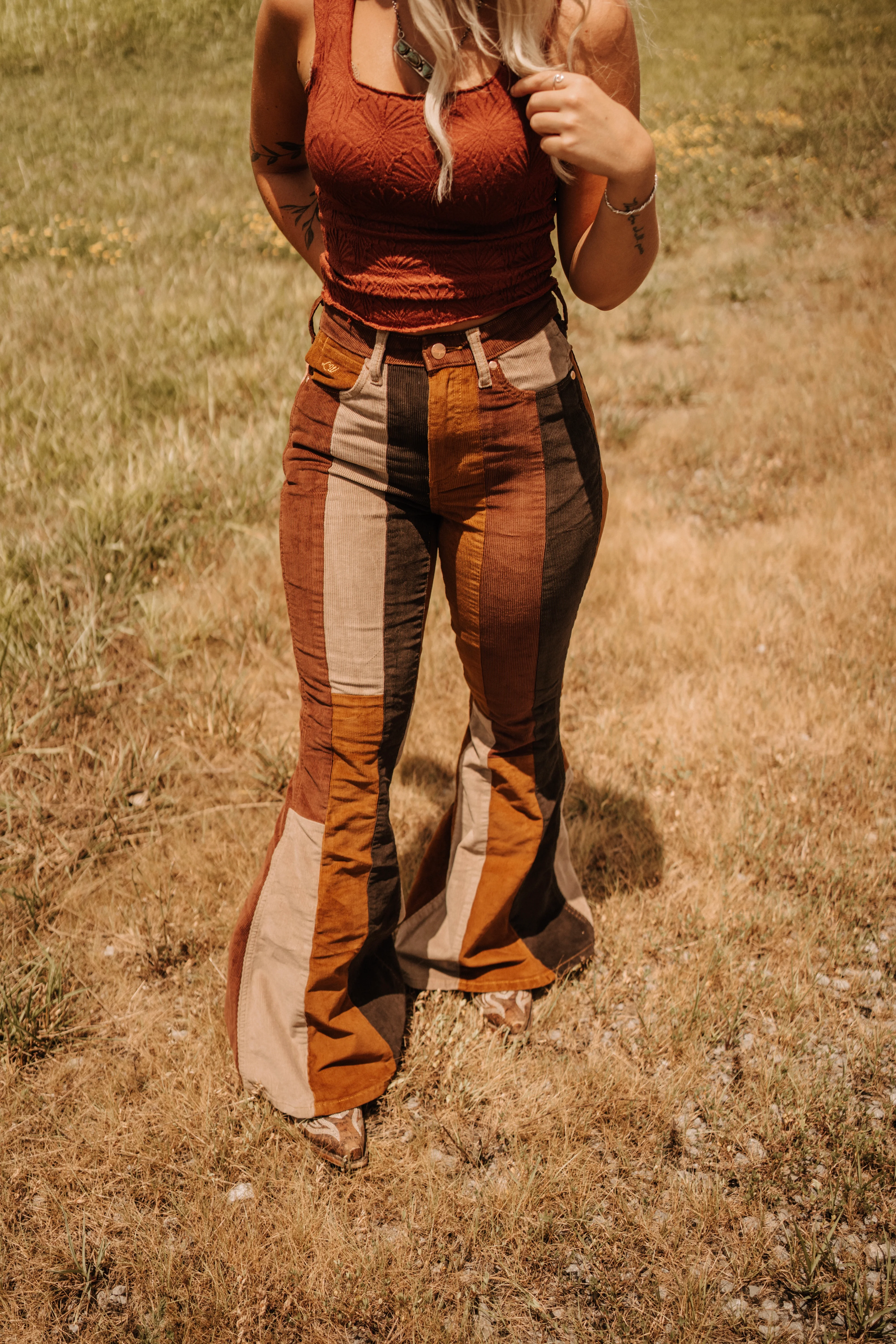 Wrangler Lainey Patchwork Corduroy Bell - Image 3