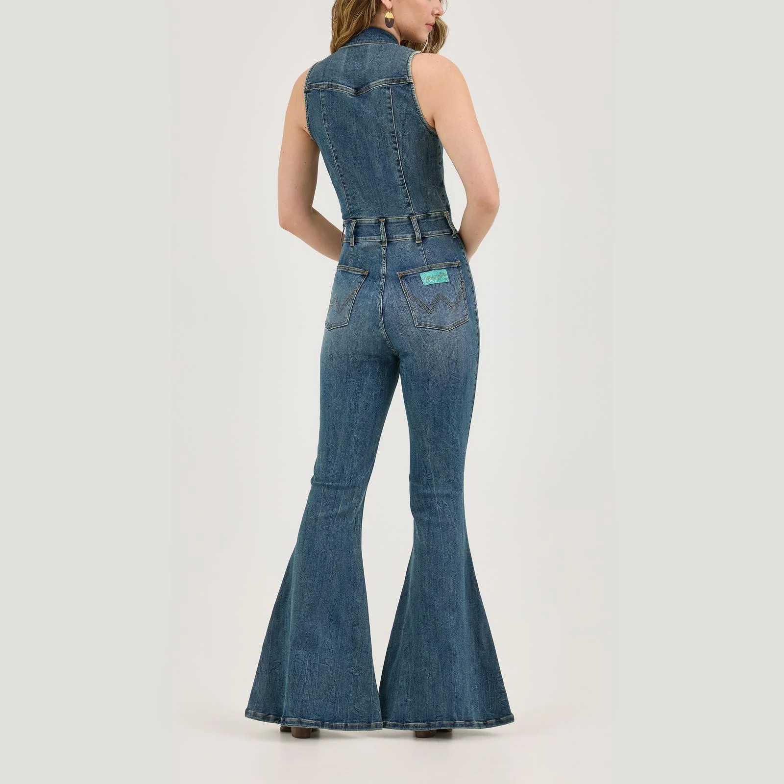 Wrangler Lainey Turquoise Patch Catsuit - Image 2