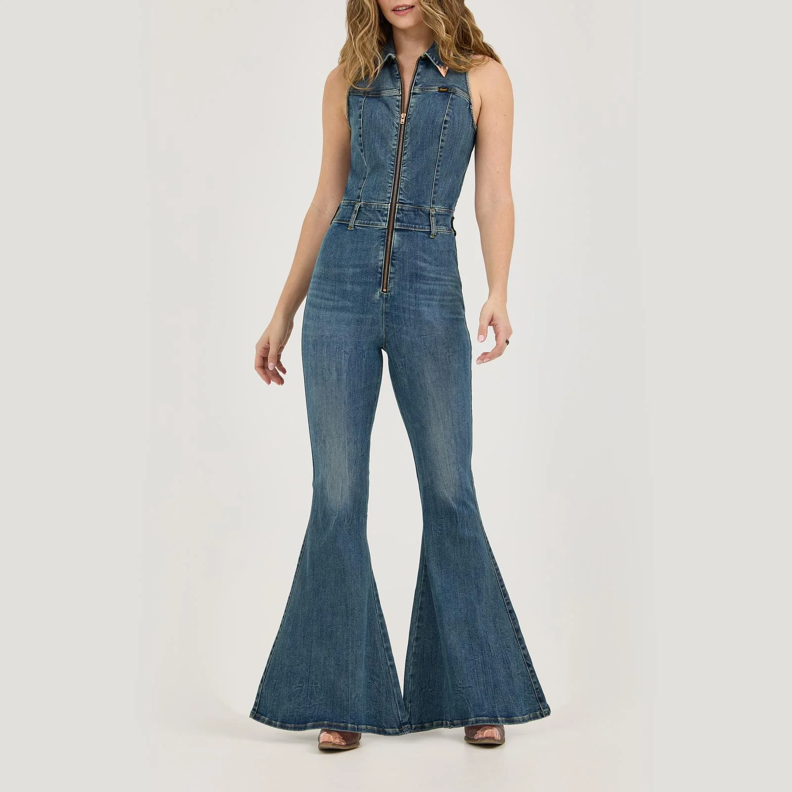 Wrangler Lainey Turquoise Patch Catsuit - Image 3