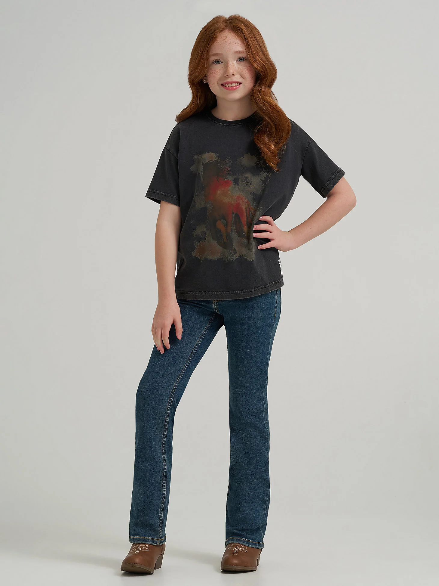 Wrangler Lainey Wilson Girl's Horses Tee - Image 2