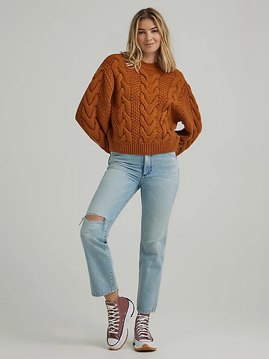 Final Sale ✨Wrangler Spice Cable Knit Sweater - Image 2