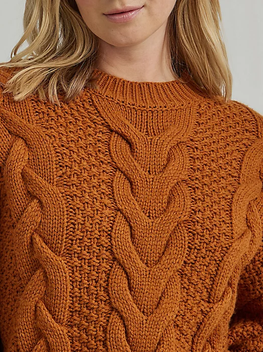 Final Sale ✨Wrangler Spice Cable Knit Sweater - Image 4