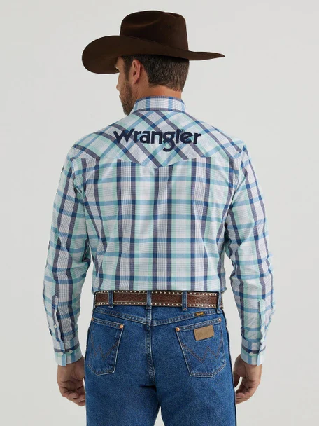 Final Sale ✨ Wrangler Logo Blues Button Up - Image 3