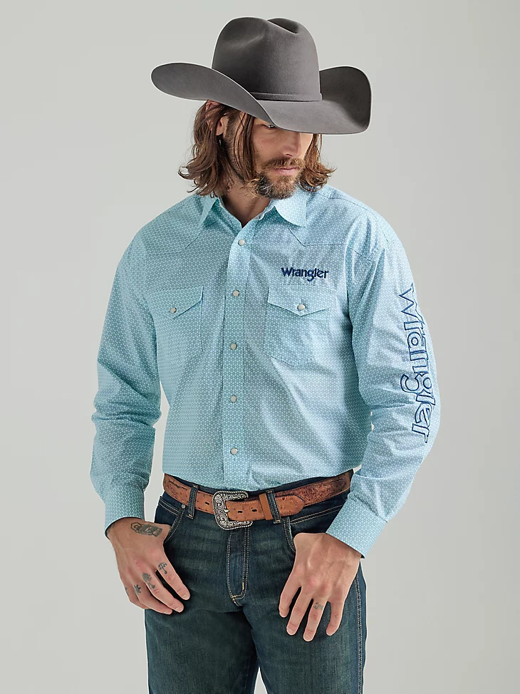 Final Sale ✨ Wrangler Logo Turquoise - Image 3