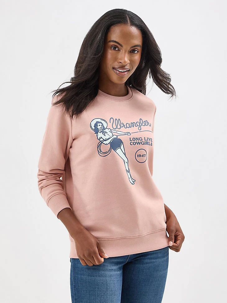 Final Sale ✨Wrangler Long Live Cowgirls Crew Fleece - Image 2