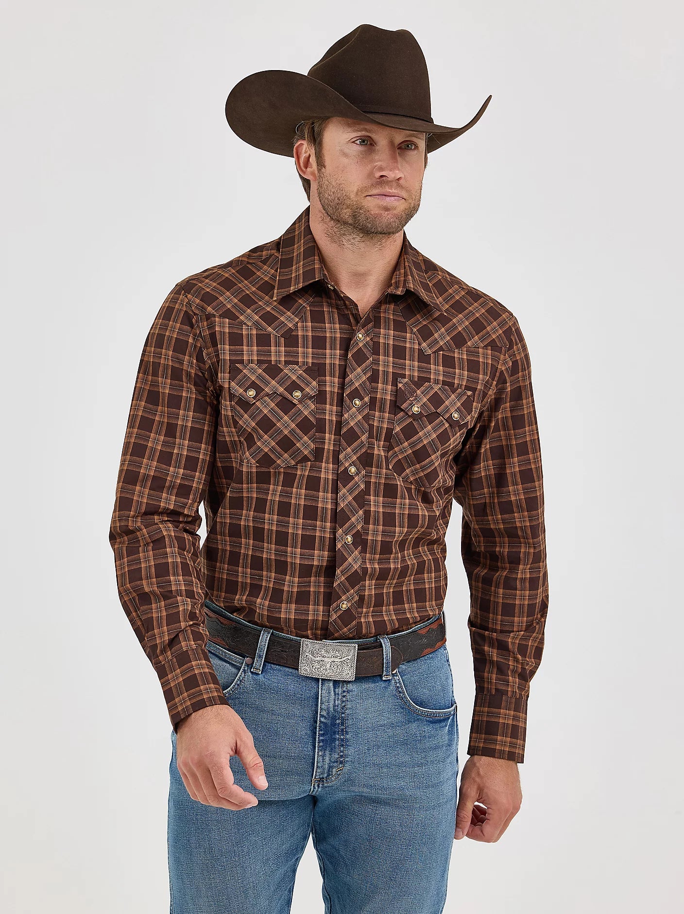 Wrangler Men’s Retro Caramel Snap Up - Image 2