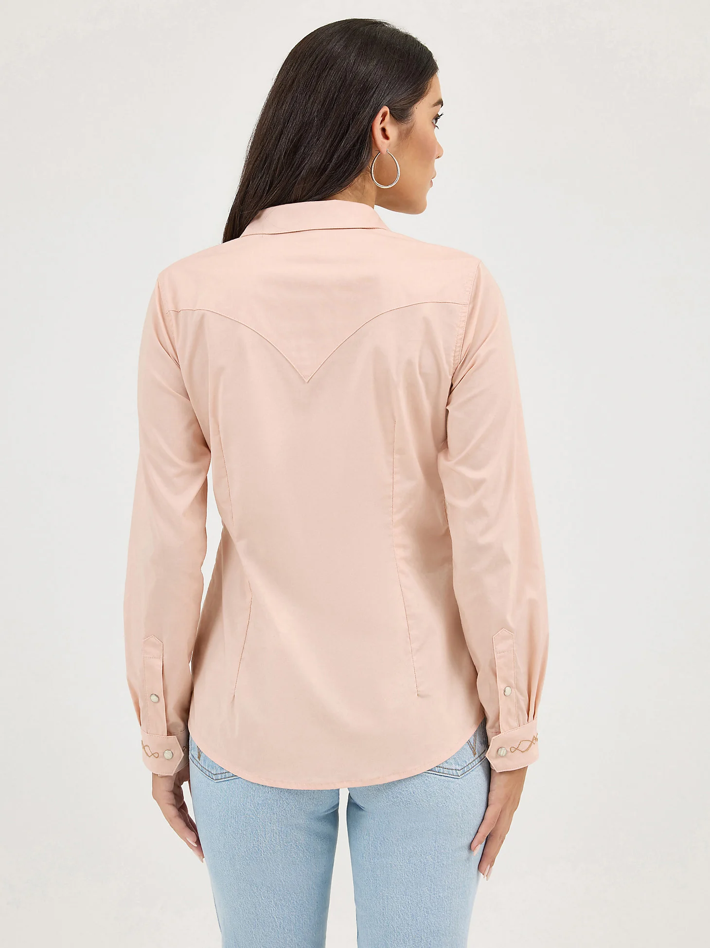 Wrangler Pink Bootstitch Snap Up - Image 3