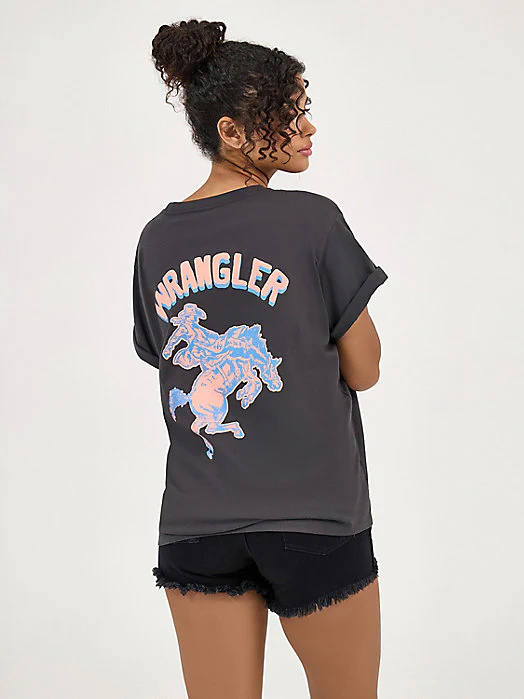 Wrangler Pink Bronc Relaxed Tee - Image 3