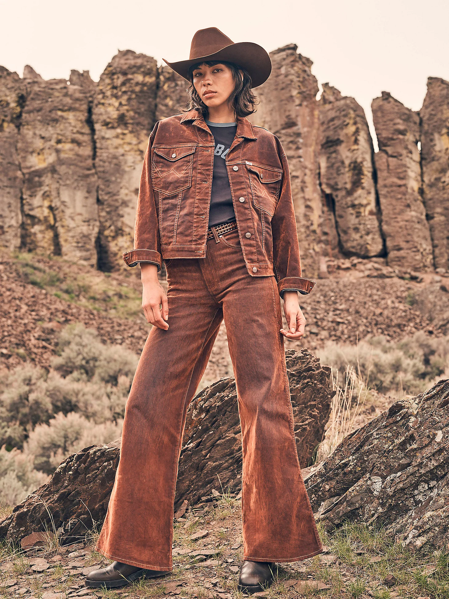 Wrangler Punchy Cinnamon Wide Leg - Image 3