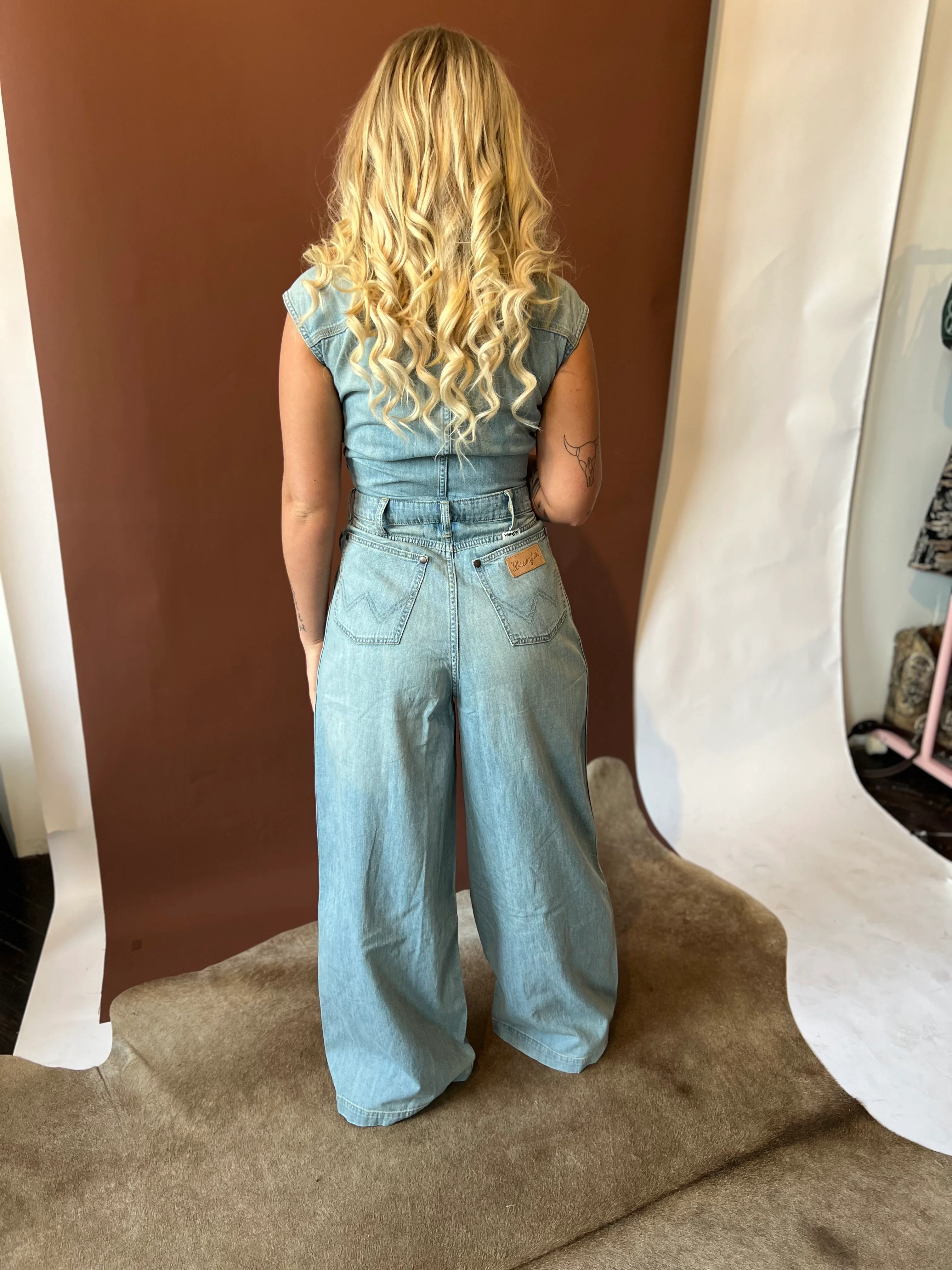 Wrangler Punchy Jumpsuit Bleached - Image 4