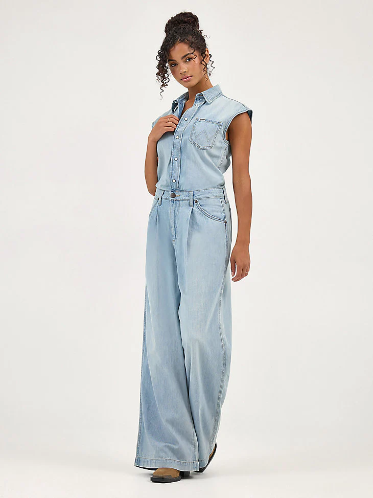 Wrangler Punchy Jumpsuit Bleached - Image 6