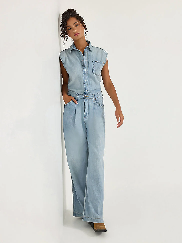 Wrangler Punchy Jumpsuit Bleached - Image 7