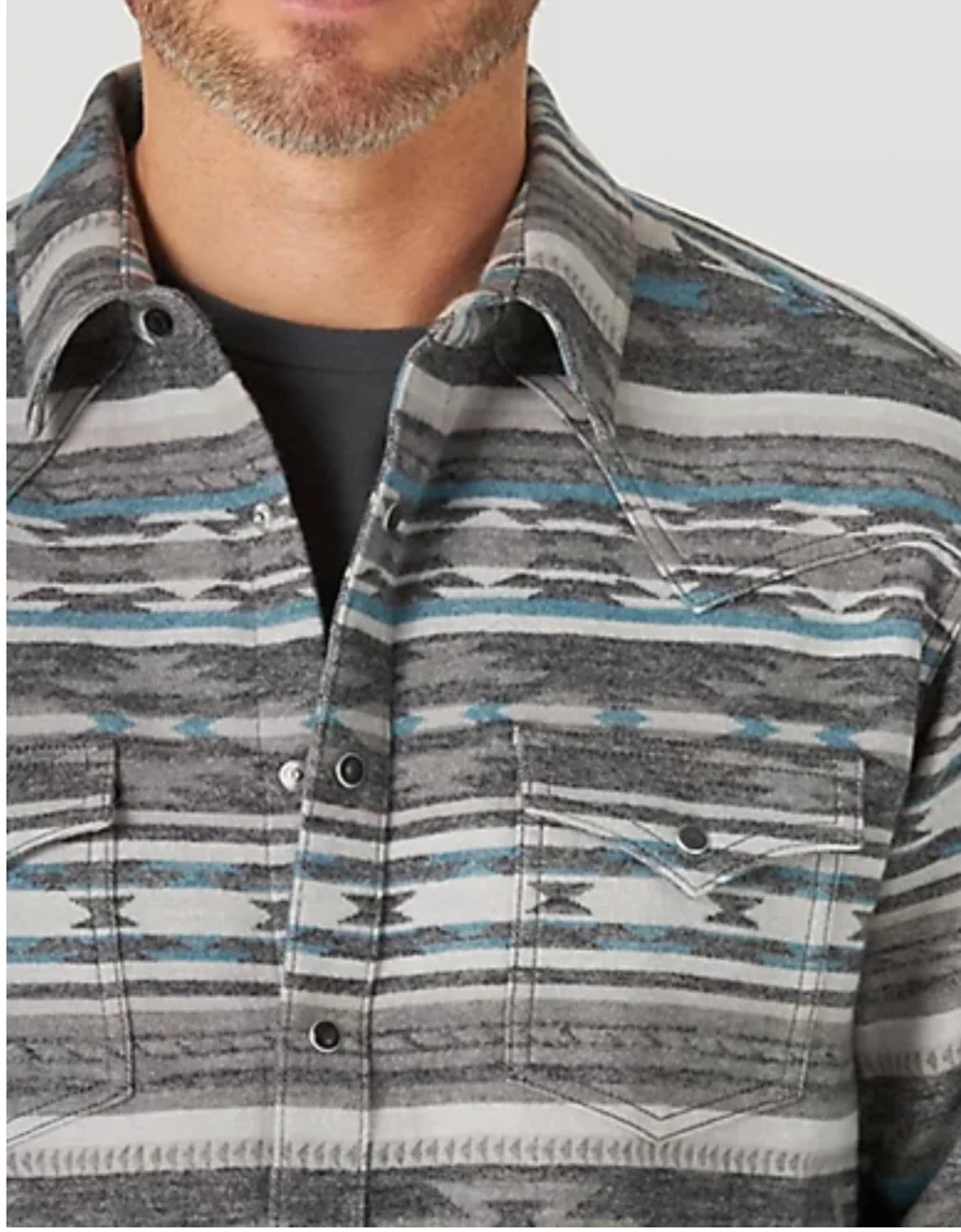 Final Sale✨Wrangler Retro Flannel Snap Black - Image 4