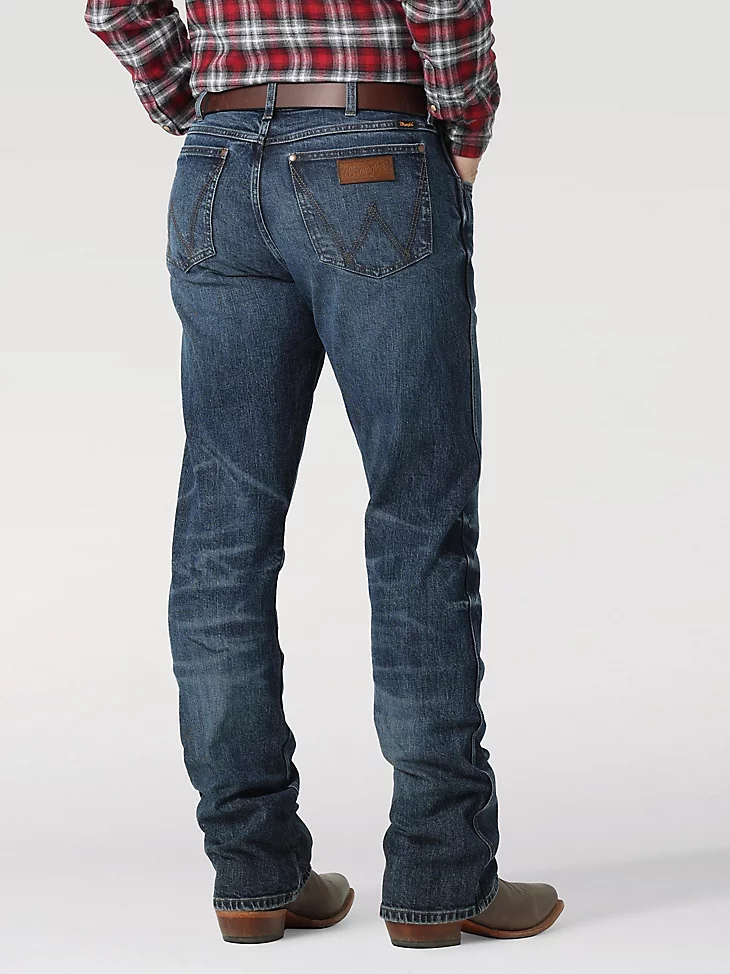 Wrangler Retro Premium Men's Antique Blue Slim Boot - Image 3