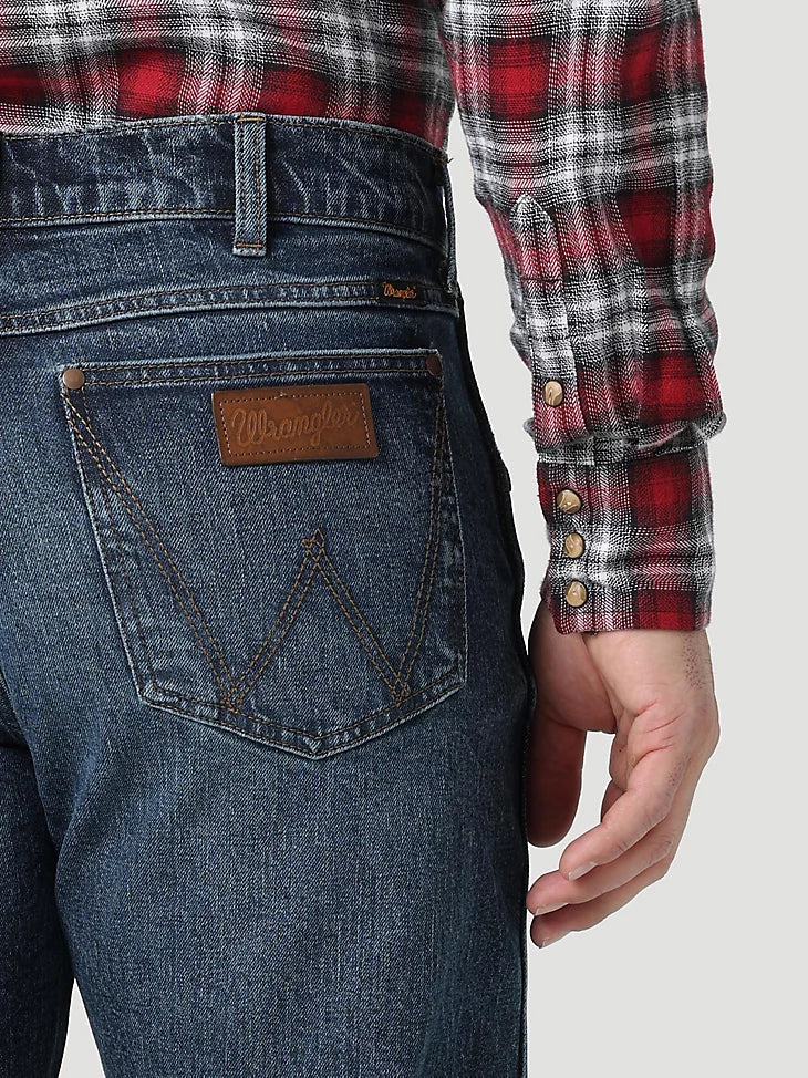 Wrangler Retro Premium Men's Antique Blue Slim Boot - Image 4