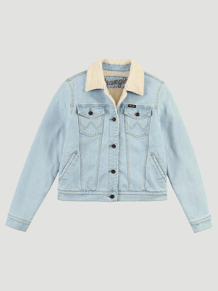 Final Sale ✨ Wrangler Sugarland Sherpa Bleach Denim Jacket - Image 8