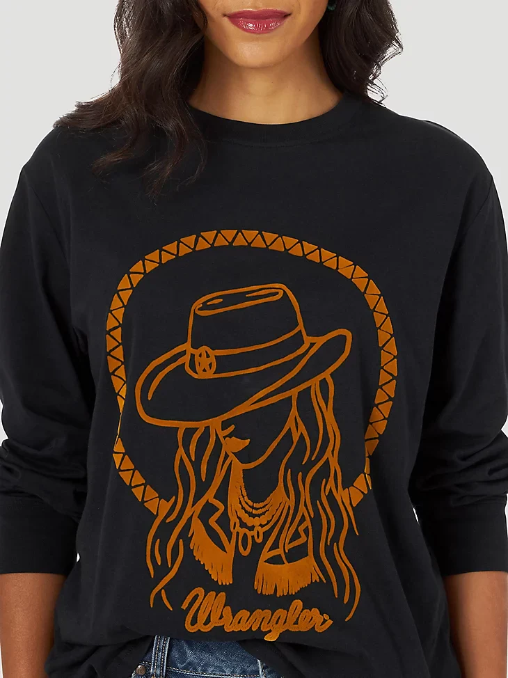 Final Sale ✨Wrangler Retro Women's Cowgirl Lasso Long Sleeve T-Shirt - Image 2