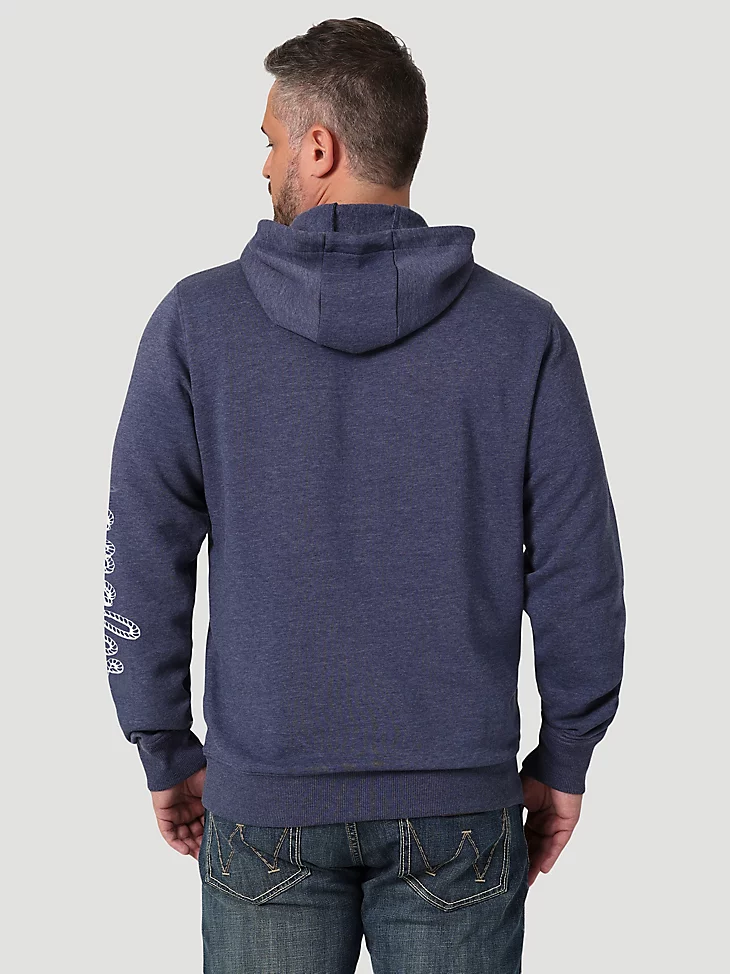 Final Sale ✨ Wrangler Rope Logo Hoodie in Denim Heather - Image 2