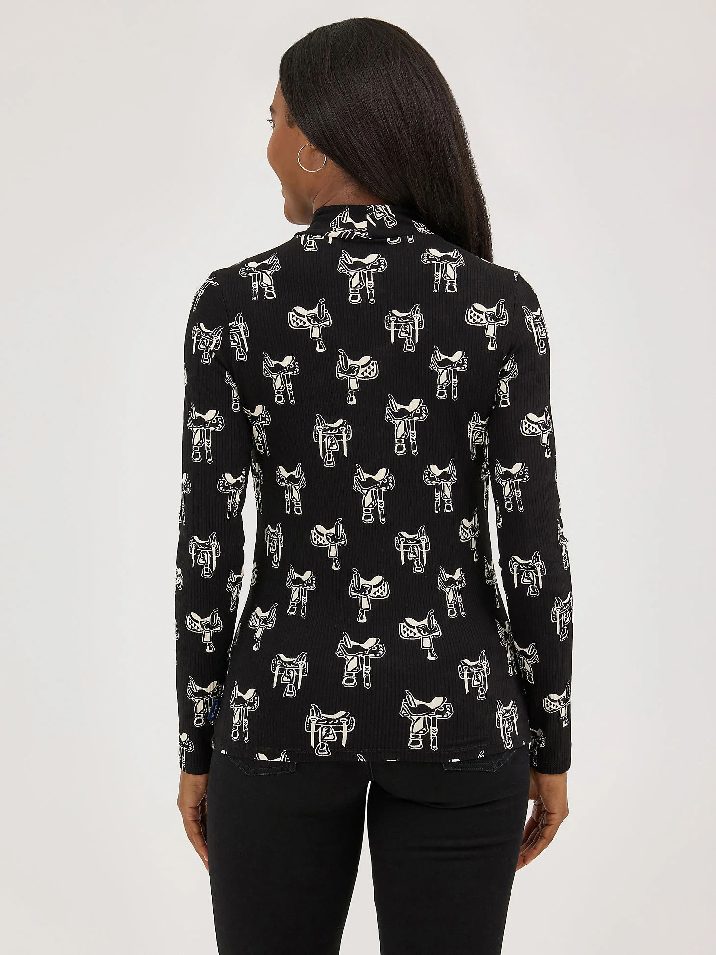 Wrangler Saddles Women's Mock Neck - Image 3