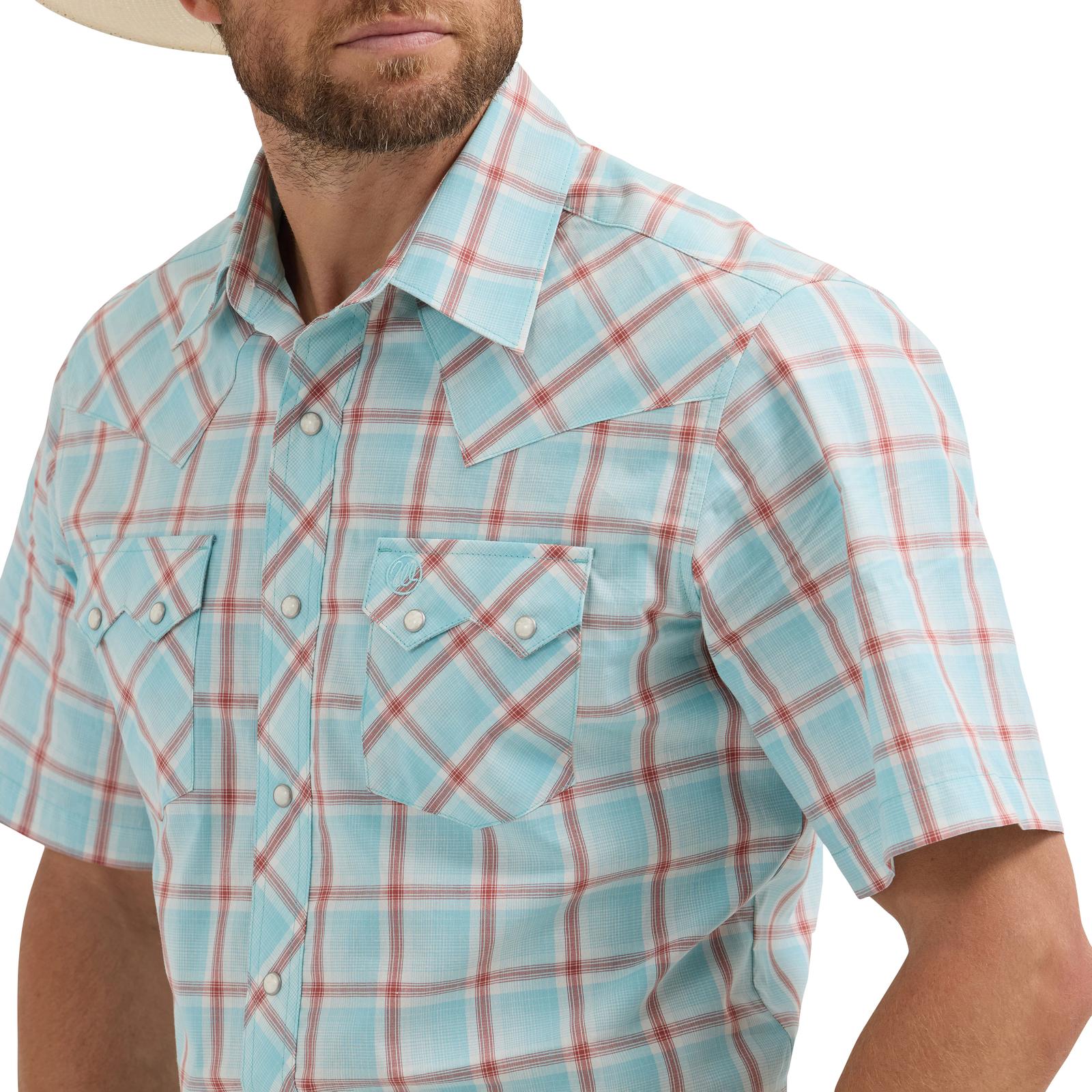 Wrangler Sawtooth Light Blue Snap Up - Image 2