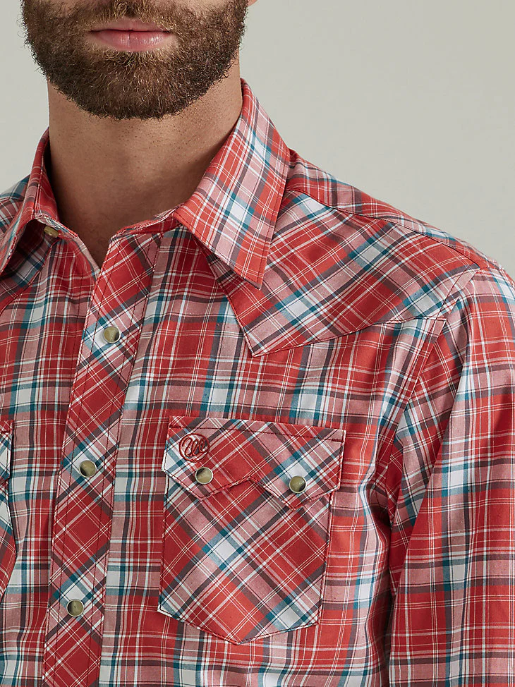 Wrangler Sawtooth Red Picnic Men's Shirt - Image 2