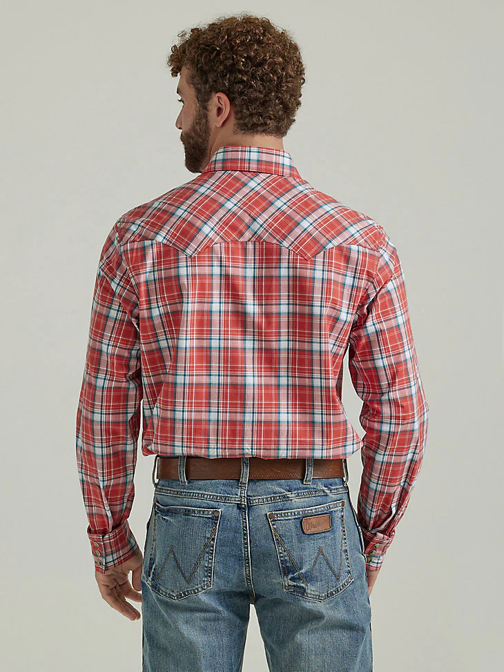 Wrangler Sawtooth Red Picnic Men's Shirt - Image 3
