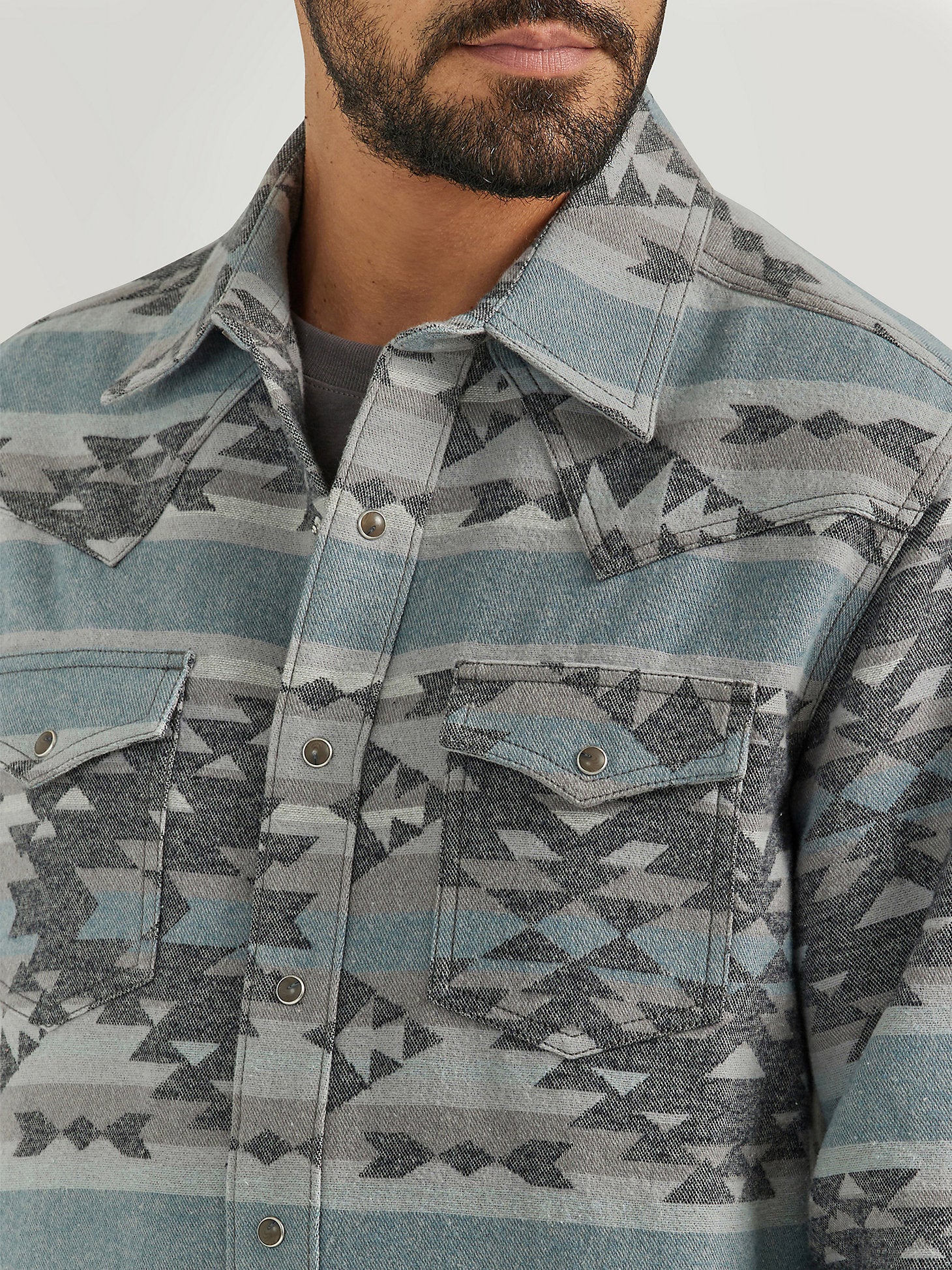 Wrangler Shadow Shirt Jacket Men's Snap Up - Image 3