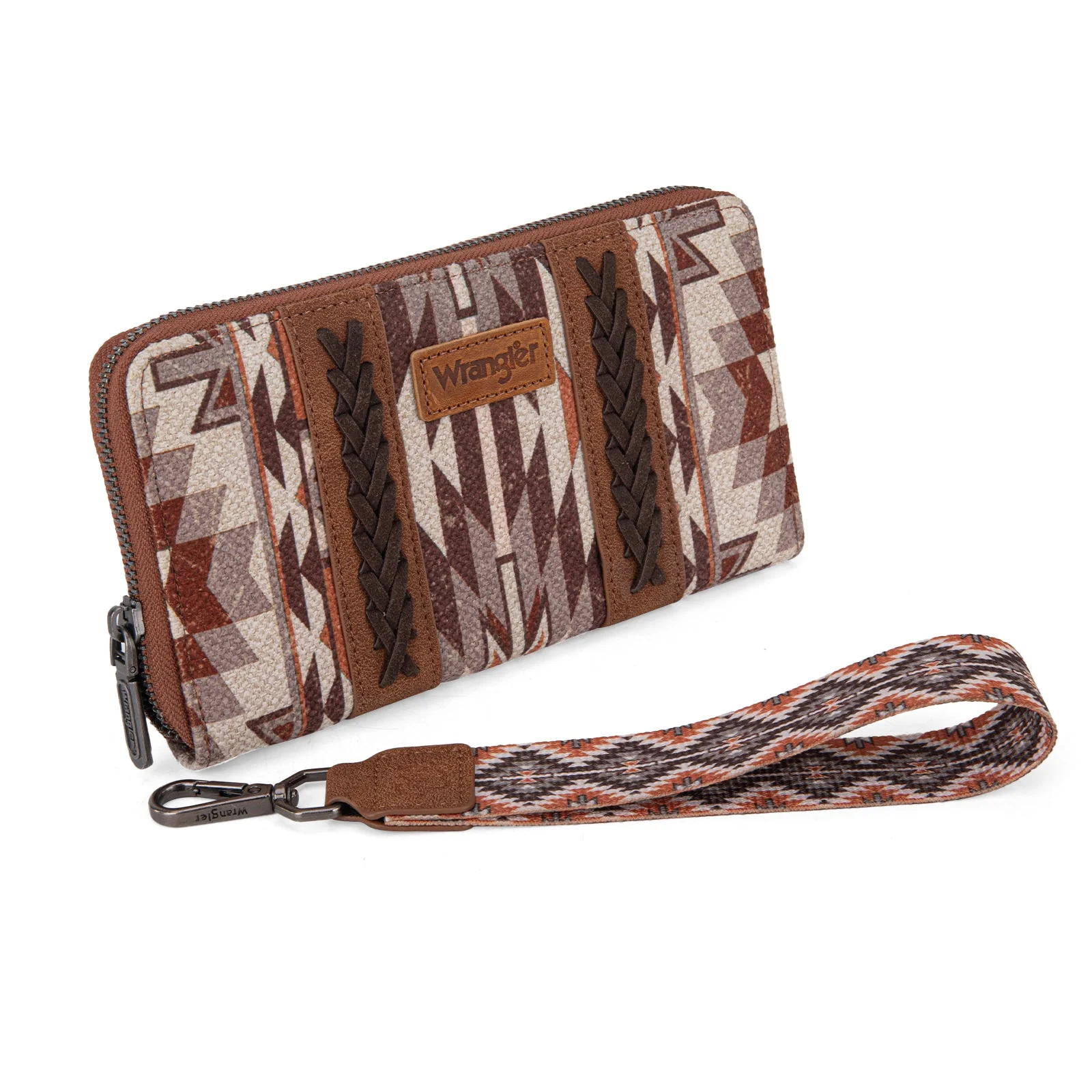 Wrangler Southwestern Art Print Wallet Brown - Image 5