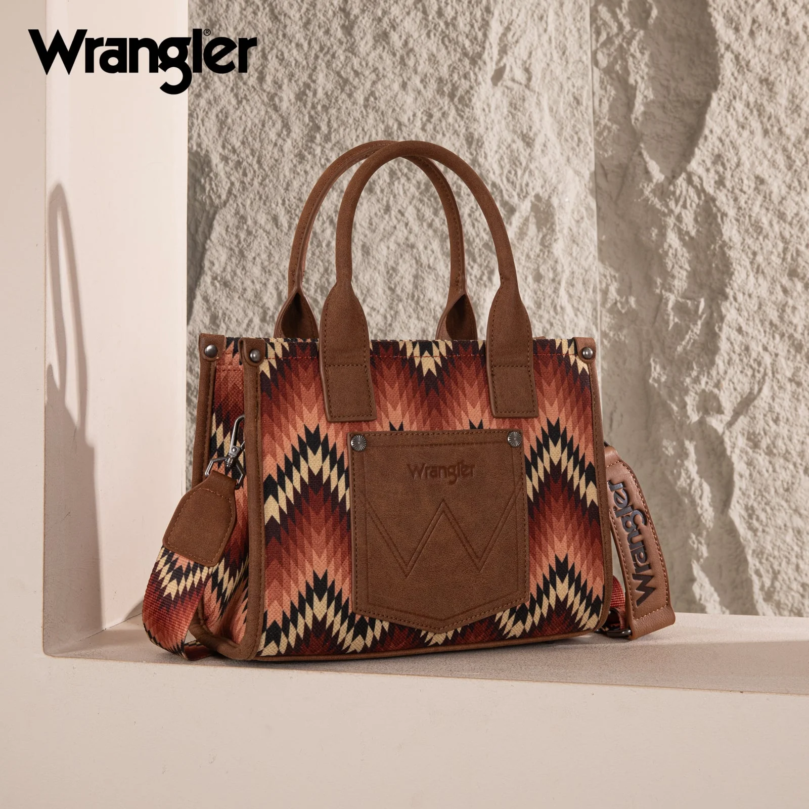 Wrangler Southwestern Burst Crossbody Brown - Image 2