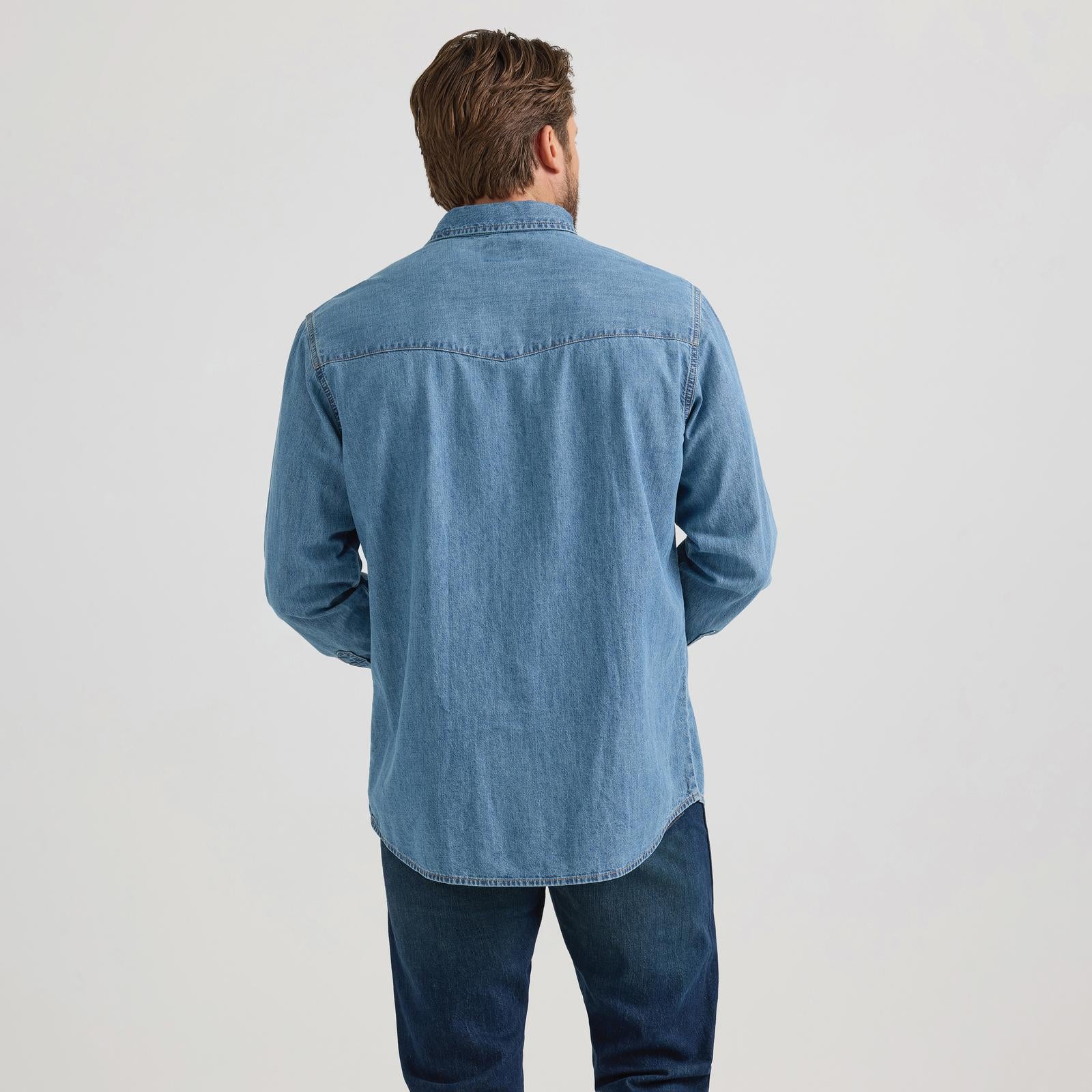 Wrangler Taylor Stonewash Men's Denim Shirt - Image 2