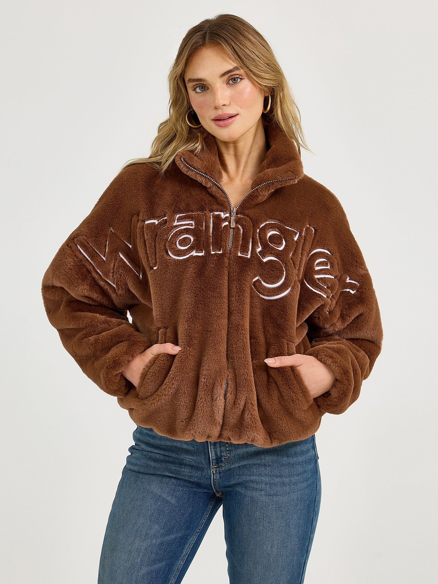 Wrangler Ultimate Fluff Brown Jacket - Image 3