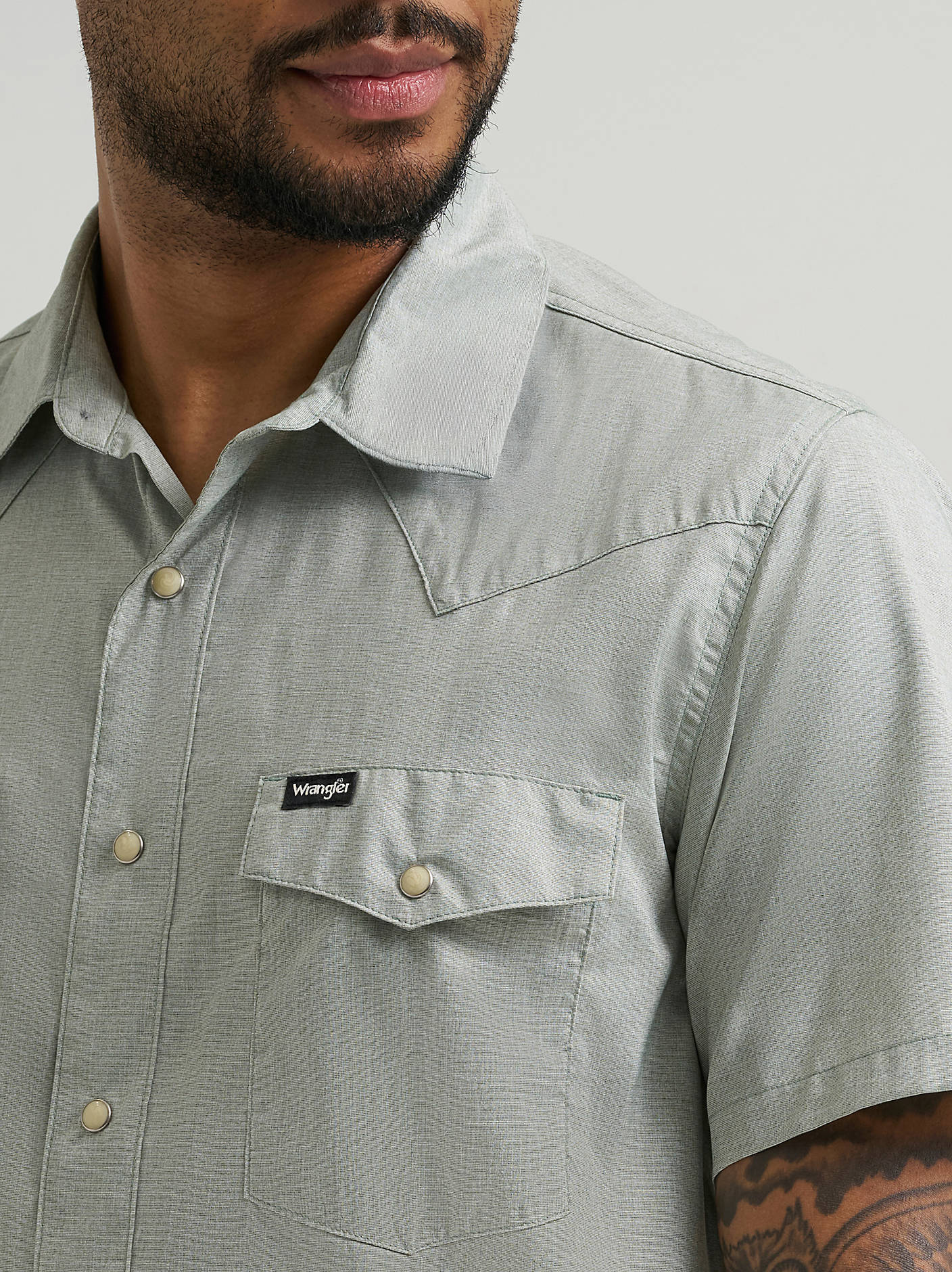 Wrangler Utility Snap Up Green - Image 3