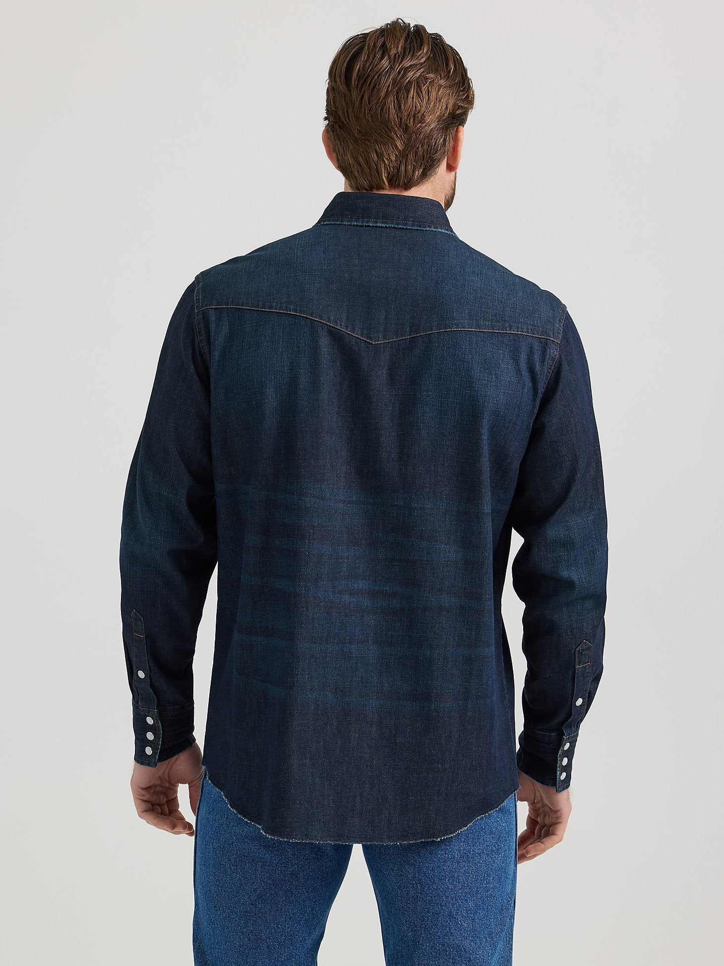 Wrangler Vintage Denim Dark Men's Snap Up - Image 3
