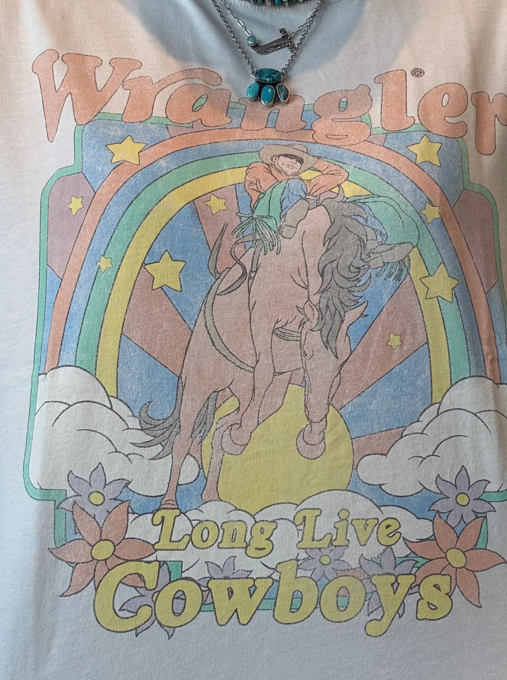Final Sale ✨Wrangler Vintage White Long Live Women's Tee - Image 3