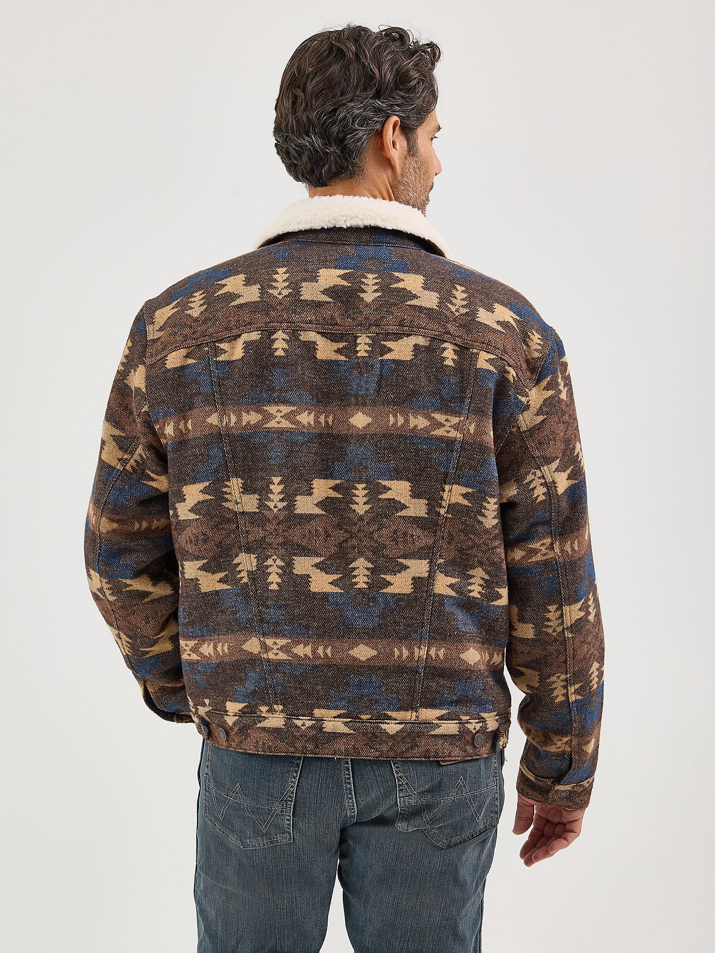 Wrangler Walker Chocolate Sherpa Jacket - Image 2
