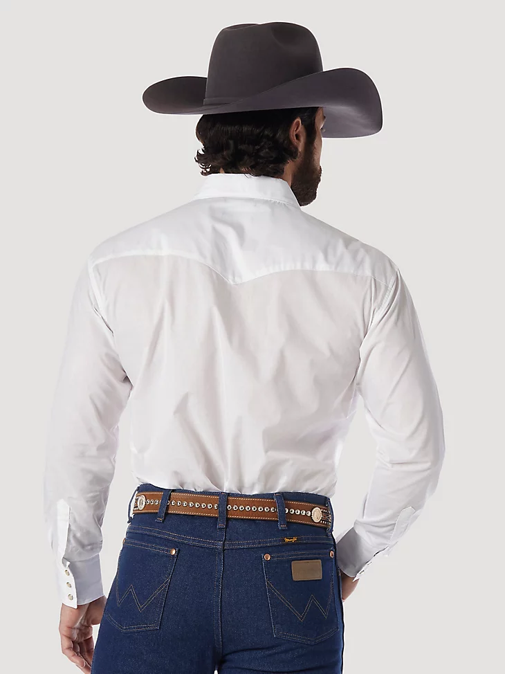 Wrangler White Snap Up - Image 2