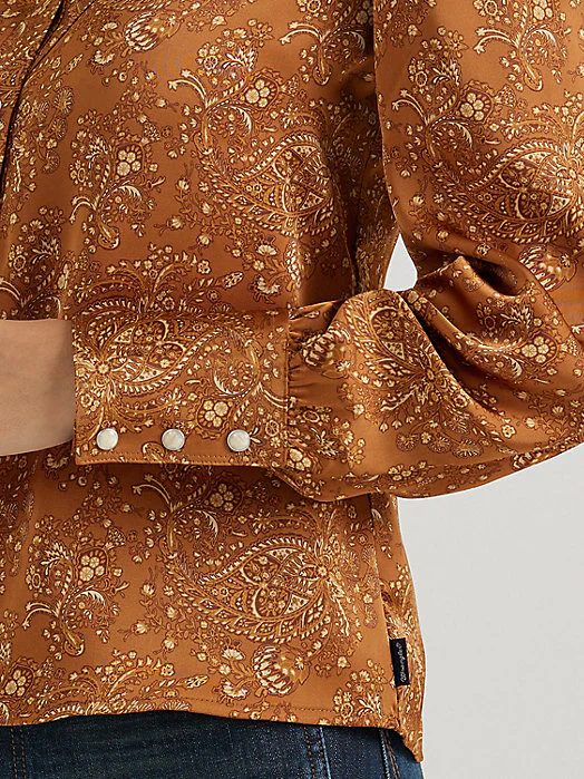Wrangler Women's Bronze Blouse Snap Up - Image 2