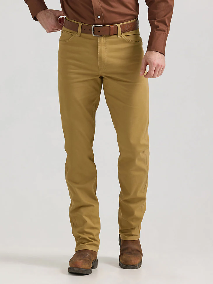 Wrangler Work Tuff Canvas Cowboy Cut Men's Tan - Image 2