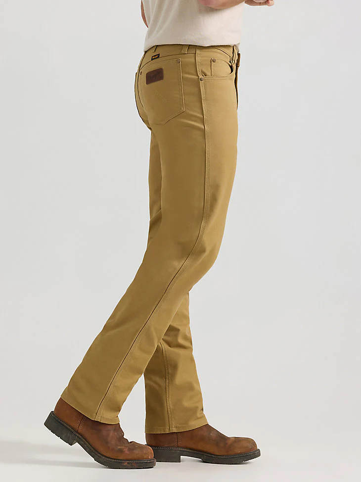 Wrangler Work Tuff Canvas Cowboy Cut Men's Tan - Image 3