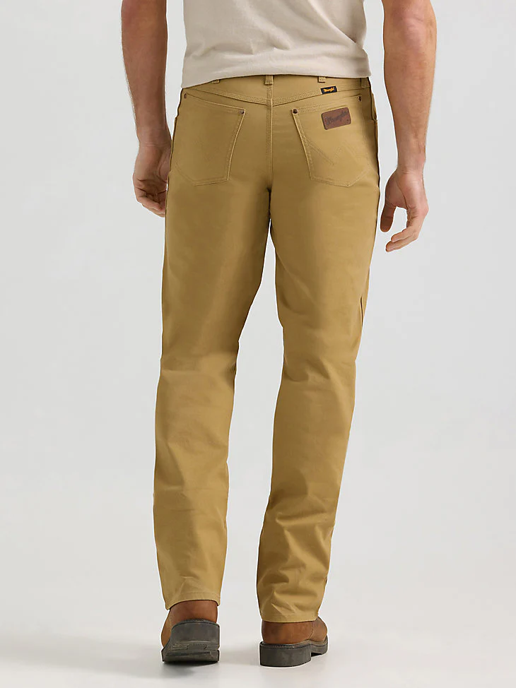 Wrangler Work Tuff Canvas Cowboy Cut Men's Tan - Image 4