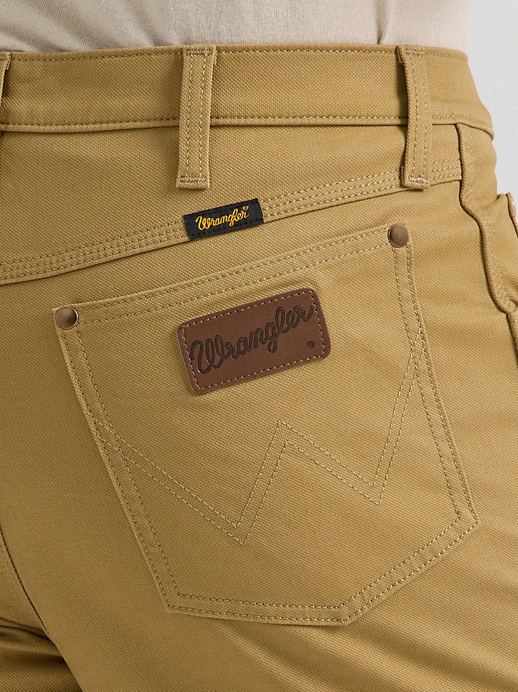 Wrangler Work Tuff Canvas Cowboy Cut Men's Tan - Image 5