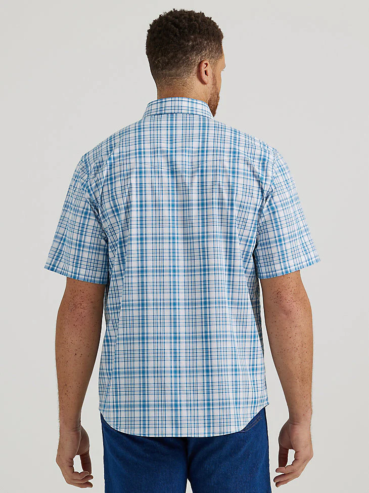 Wrangler Wrinkle Resist Bass Blue Men's Snap Up - Image 3